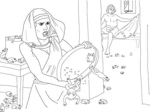 Plague Of Frogs Coloring Page